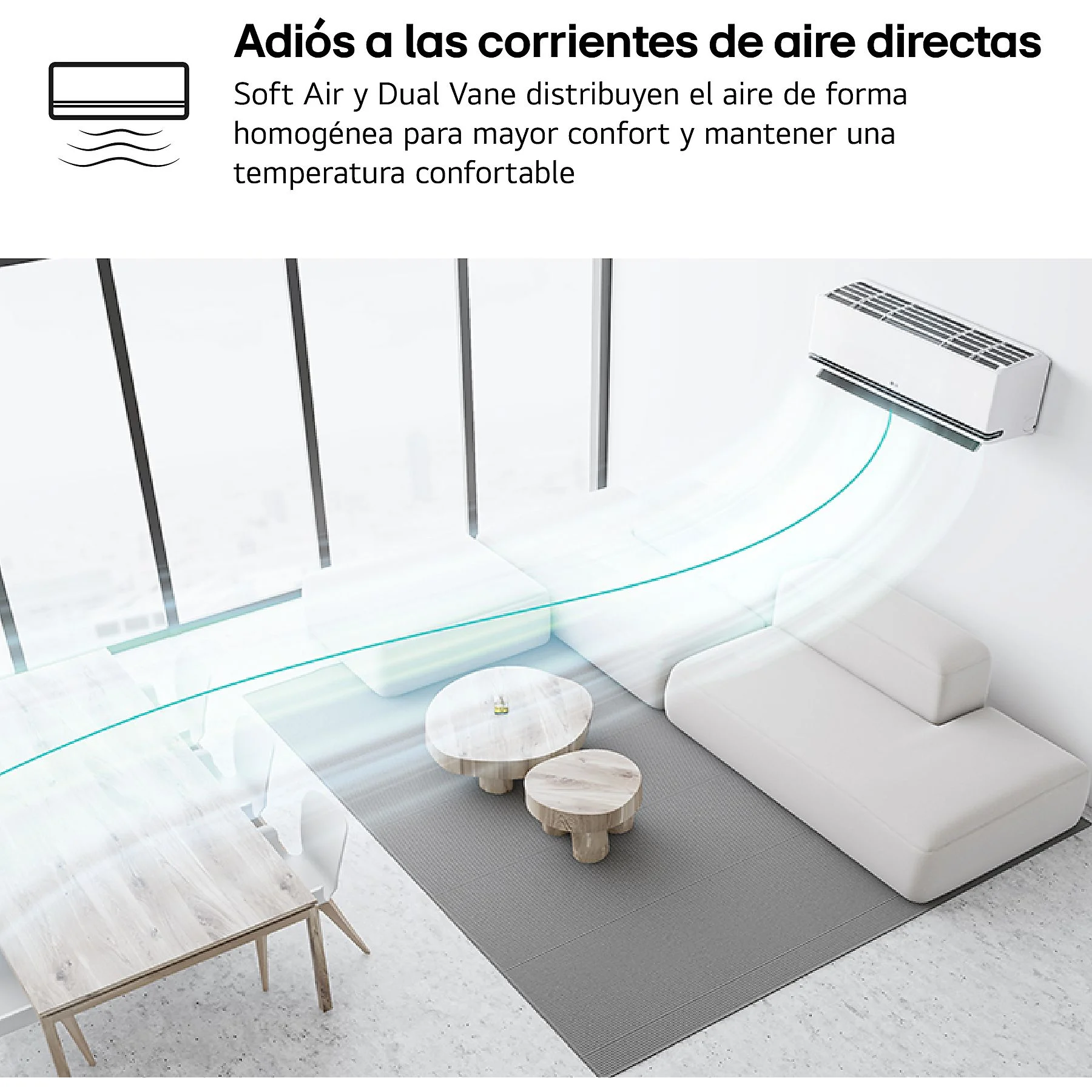 Aire acondicionado Split 1 x 1 - LG MAGNA09SX.SET, 2150 fg/h, Freeze Cleaning, Wi-Fi, Blanco - Imagen 5