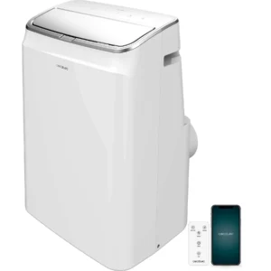 Aire acondicionado portátil - Cecotec ForceClima 12800 Soundless Heating Connected, 3024 fg/h, Bomba de calor, 5 modos, 3 veloc, Mando, Wi-Fi