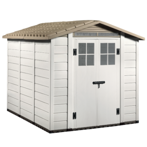 Garofalo Tuscany Evo 240 - Caseta de jardín - Con ventanas y puerta de doble hoja - 202,5 x 242,5 x 220 cm